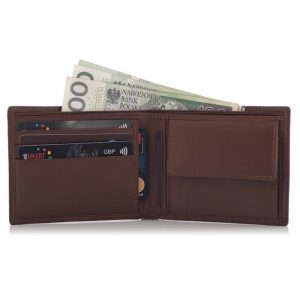 Portfel męski SLIM wallet jasnobrązowy BG03